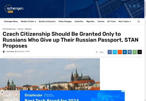 Czech Citizenship Should Be Granted Only to Russians Who Give up Their Russian Passport, STAN Proposes